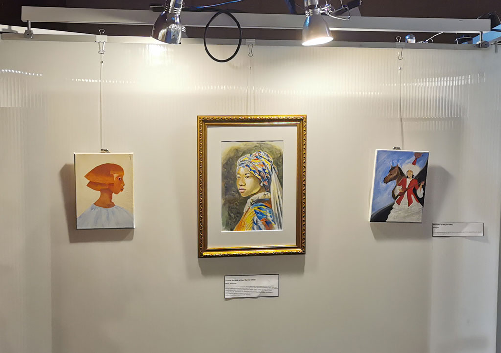 photo from Artfest 2023 at Bremen-Grohn Showing painting by Andreas Wick - Girl with Pearl Earring