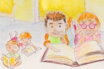 Kinder in der Bibliothek